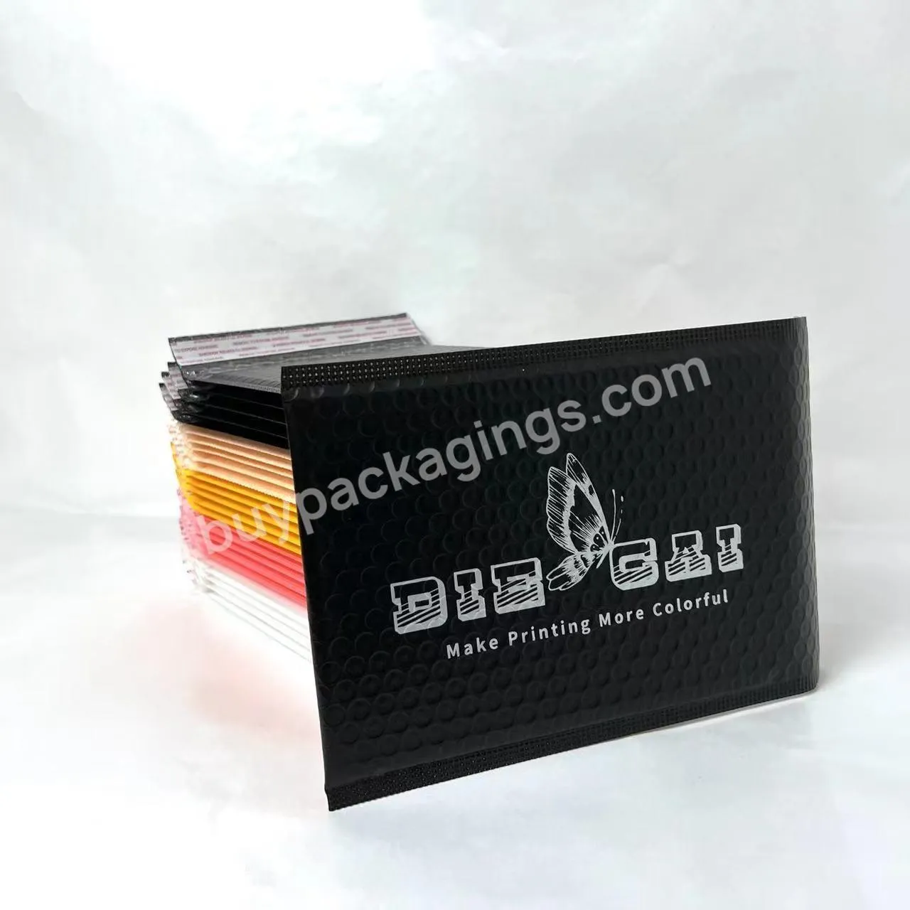 Wholesale 6*10 Shipping Packaging Bags Mailing Bag Envelops Custom Logo Waterproof Poly Shipping Bags Black Bubble Mailer