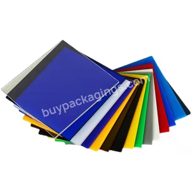 Wholesale 8x4 2mm 3mm 5mm 6mm 8mm Acrylic Panel Plastic Material Pastel Colors Acrylics Sheet Feet Color Acrylic Sheet