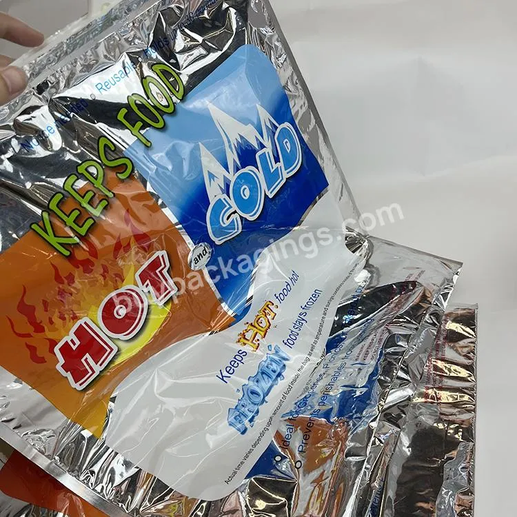 Wholesale Aluminum Foil Ice Cream Food Delivery Waterproof Disposable Hot Cold Thermal Bags - Buy Hot Cold Thermal Bags,Waterproof Disposable Thermal Bags,Aluminum Foil Ice Cream Food Delivery Bags.