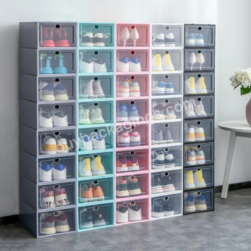 wholesale amazons best seller list plastic shoe box folding shoe storage box Custom Clear Plastic PP shoe storage box