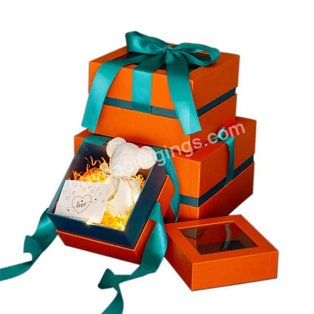 Wholesale Baby Gift Hamper Gift Box Luxury Packaging Divided With Lid