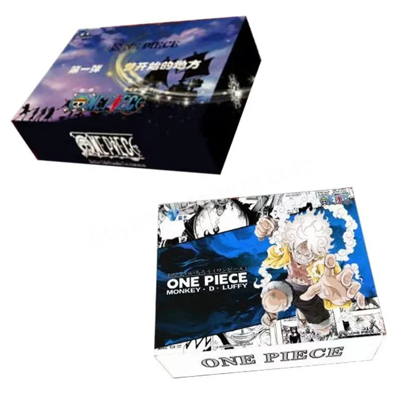 Wholesale Blue And Black Card One Piece Collection Card Cartas Luffy Roronoa Nami Tcg Game Cards Children Birthday Gift