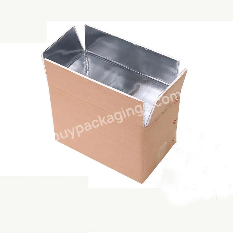 Wholesale Brown Paper Frozen Food Shipping Mailer Packaging Box With Foam Insert