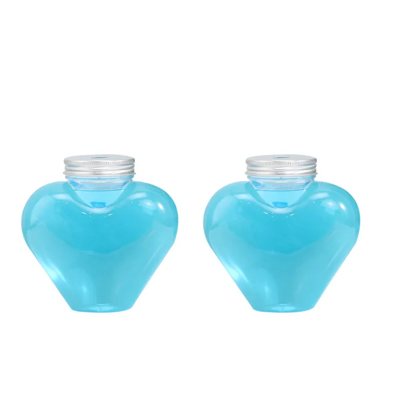 Wholesale Chic Heart-Shaped Plastic Bottle Plastic Drink Bottle PET Beverage Bottles