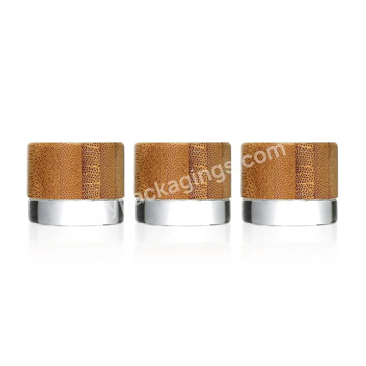 Wholesale Child Proof Vials Transparent Empty Container Air Tight Glass Jars With Bamboo Wooden Lids - Buy Air Tight Jar,Bamboo Lid Glass Jar,Child Proof Vials.