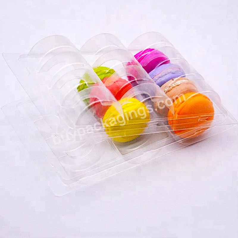 Wholesale Clear Plastic Macaron Packaging Box Hotsale Plastic Food Cookie Box