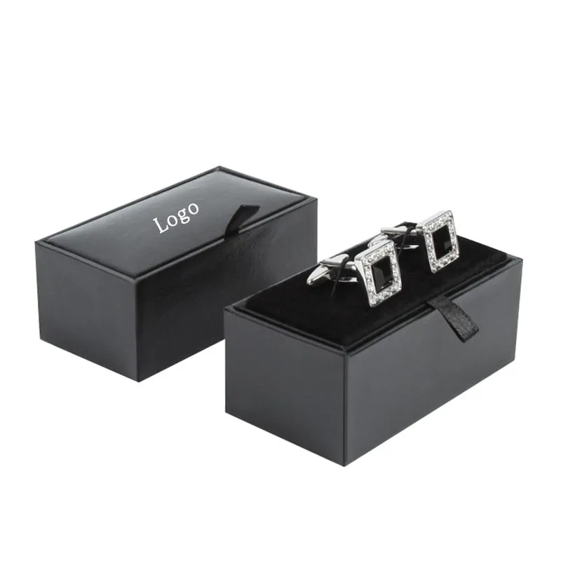 Wholesale Cufflink Box Custom Logo Cufflink Packaging Box Tie Cufflink Box Set Gift