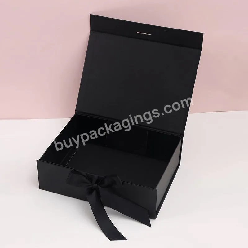 Wholesale Custom Cardboard Bridesmaid Wedding Folding Rigid Paper Gift Box With Ribbon
