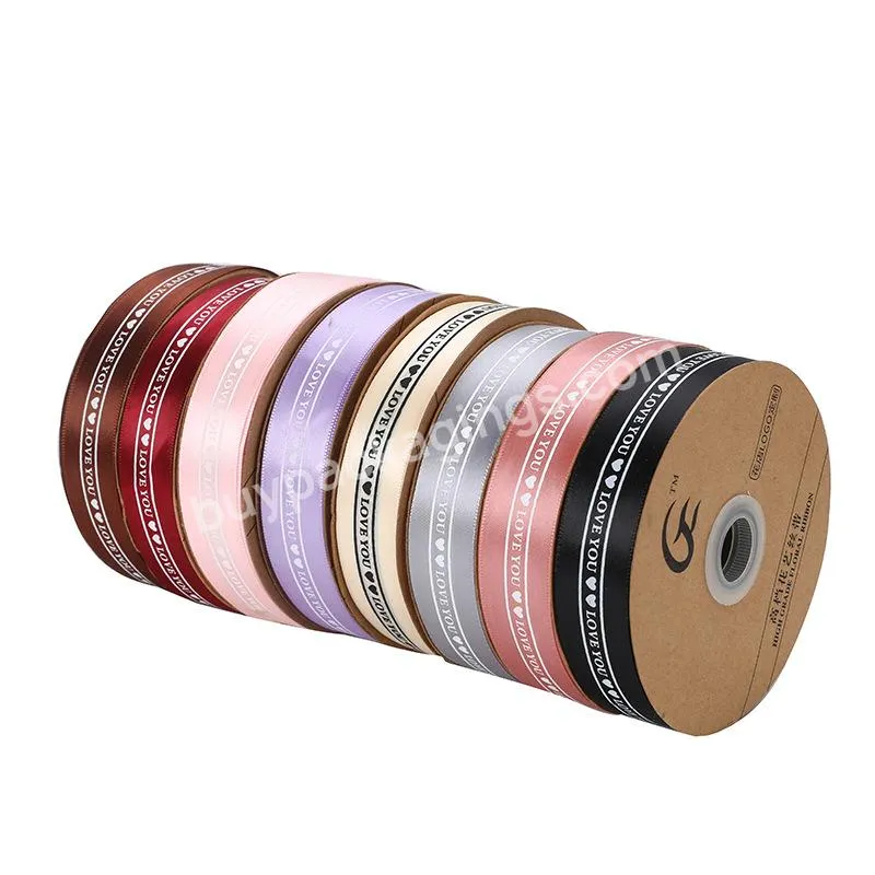 Wholesale Custom Decoration Personalized Wire Silk Satin Ribbons Roll With Logo