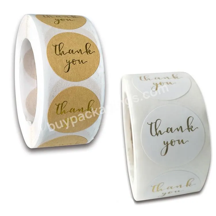 Wholesale Custom Logo 1 Inch Private Thank You Adhesive Shoe Label Stickers With Logo