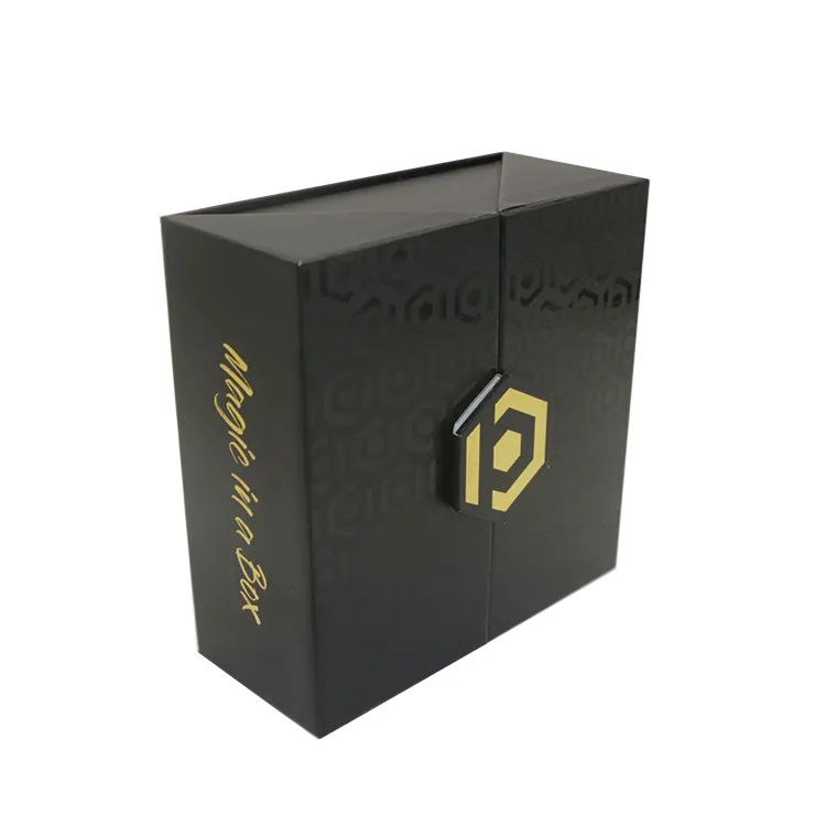 Wholesale Custom Logo Gold Foil Hot Stamling Recyclable Luxury Double Creative Opening Paper Candle Packaging Gift Box