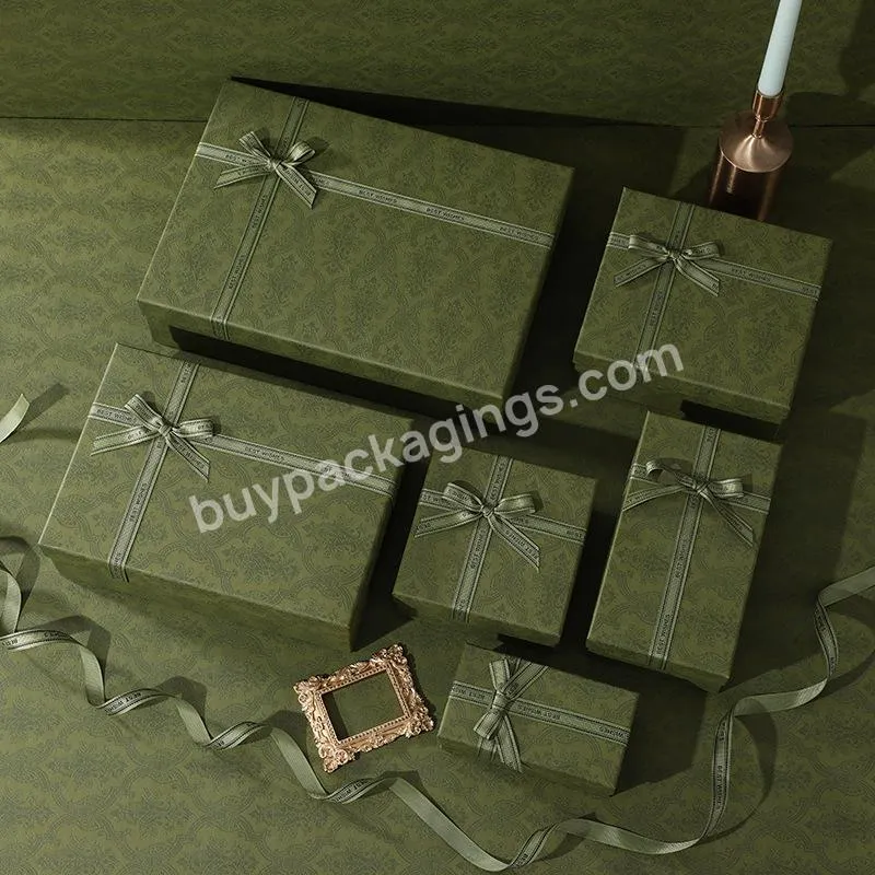 Wholesale Custom Luxury Gift Box Top And Base Large Gift Box Valentine's Day 2-piece Packaging Paper Box