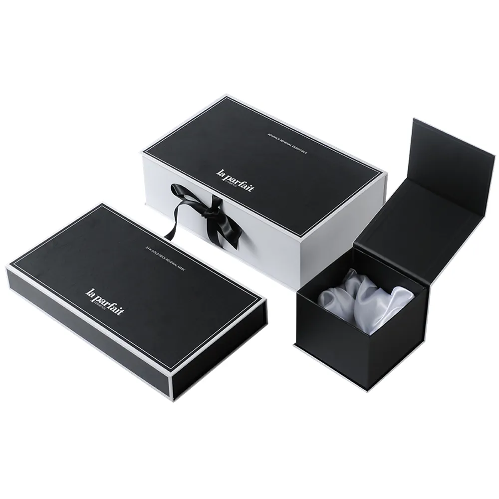 Wholesale Custom Packaging Elegant Cosmetic Box Magnetic Paper Gift Box for Skincare Packaging