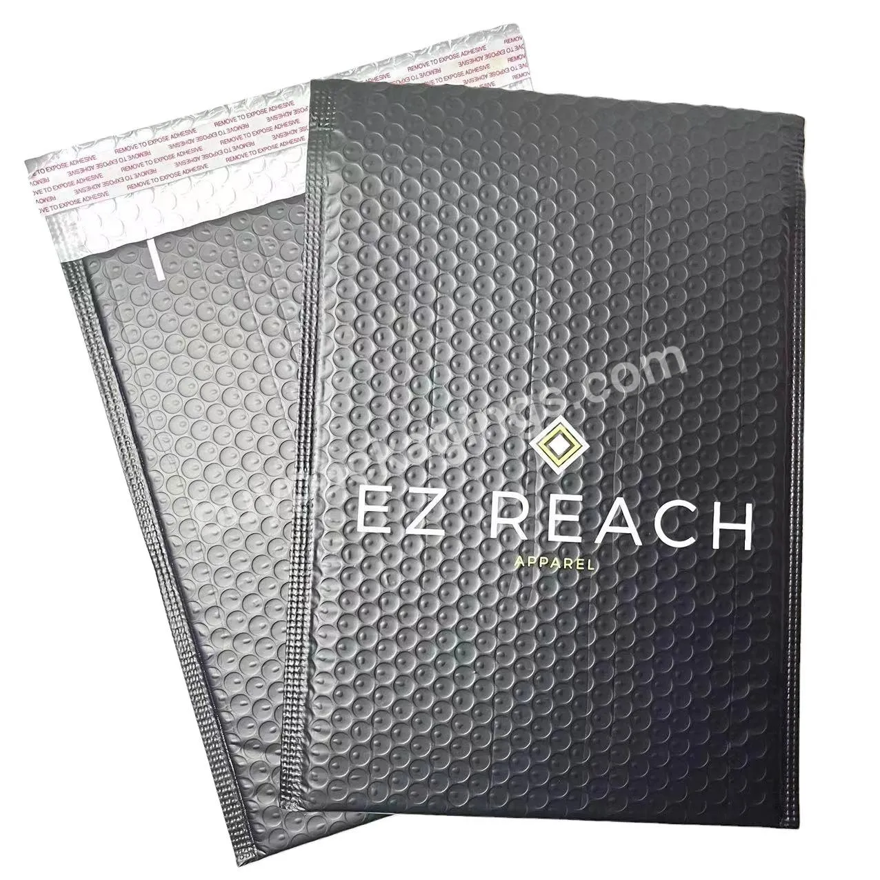 Wholesale Custom Padded Envelope Custom Print Matte Black Bubble Mailers With Logo Shipping Bags For Clothing Shoes