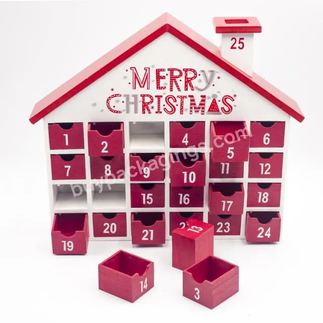 Wholesale Custom Pink Calendrier De l'Avent Chocolate Empty Advent Christmas Calendars