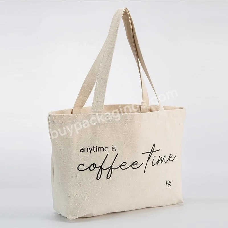 Wholesale Custom Print Logo Cheap Eco Friendly Shopping Grocery Girls Tote Bag Cotton Canvas