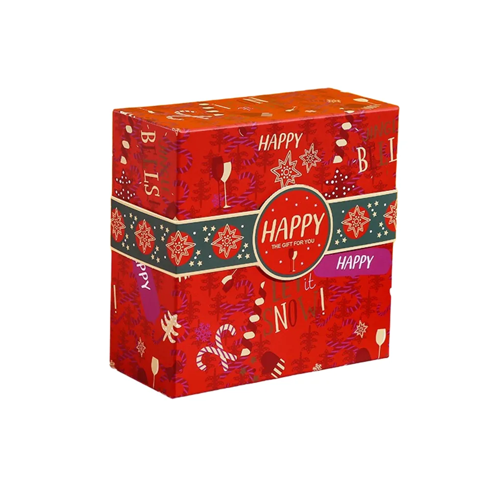 Wholesale Custom Rigid Cardboard Foldable Reusable Ribbon Decoration Christmas gift box