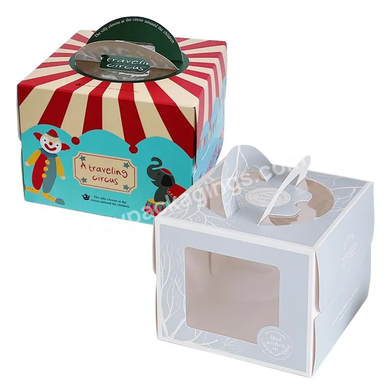 Wholesale Custom Size Rectangle Wedding Food Box Packaging Cake Box With Window Free Design