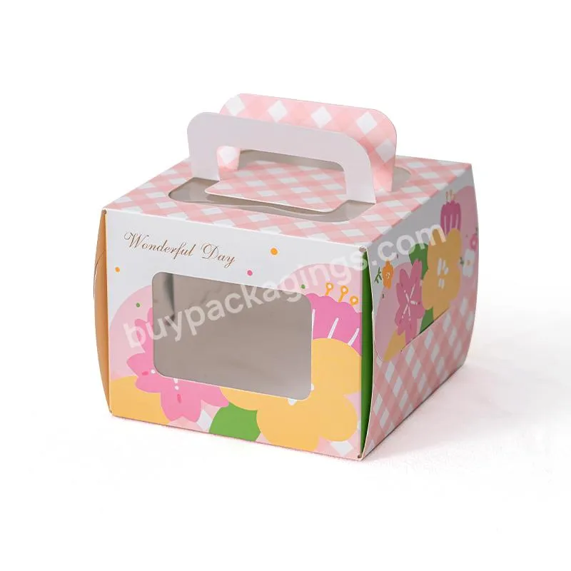 Wholesale Custom Size Rectangle Wedding Food Box Packaging Cake Box With Window