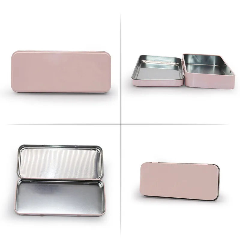 wholesale custom sublimation printed small metal square rectangle tin box for bamboo golf tees