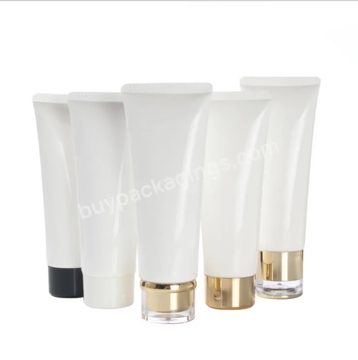 Wholesale Customized Empty Printing Logo Squeeze Cosmetic Hand Cream Plastic Soft Tube Black Packaging