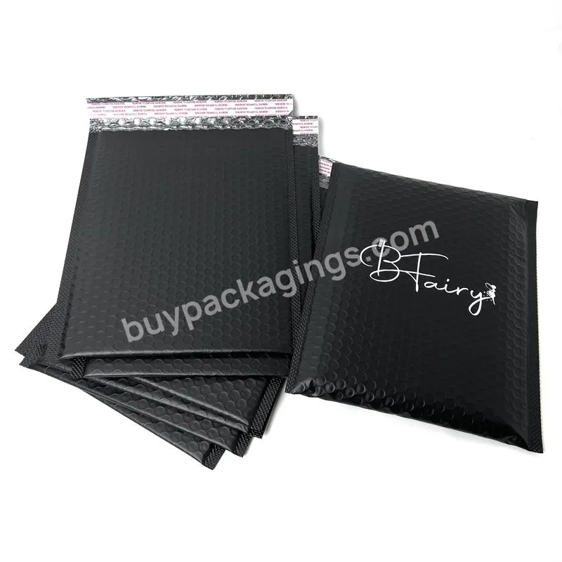 Wholesale Customized Matte Black Poly Mailer Bag Bubble Mailer Padded Envelopes Shipping Package