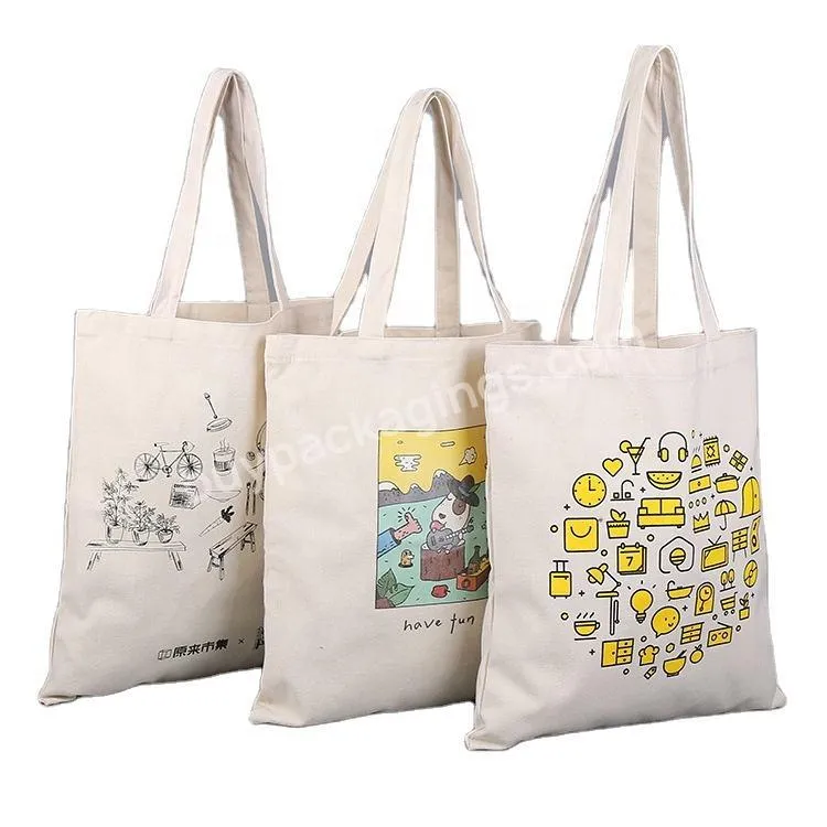 Wholesale Eco-friendly Cotton Tote Bag Blank Custom Print Shopping Canvas Tote Bag