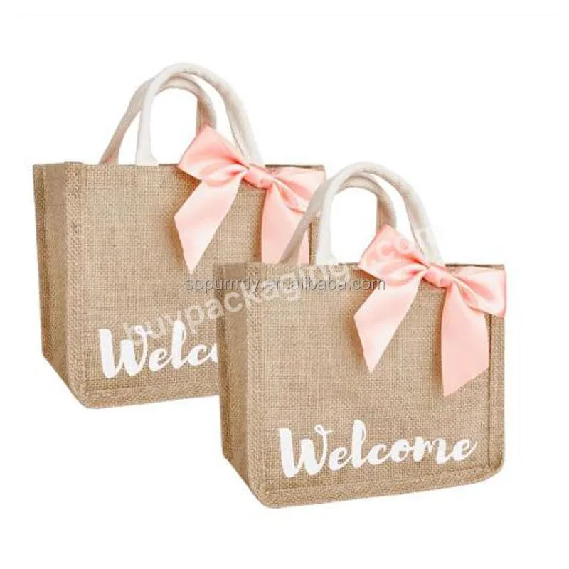 Wholesale Eco Friendly Oem Customized Printing Canvas Burlap Jute Shopping Grocery Tote Large Bags With Custom Printed Logo