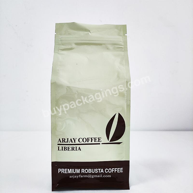 Wholesale Eco Friendly Resealable Private Label Flat Bottom Gusset 12oz One Way Valve Custom Printed Coffee Bag - Buy Coffee Bag,Custom Printed Coffee Bag,Flat Bottom Gusset Zipper Pouches.