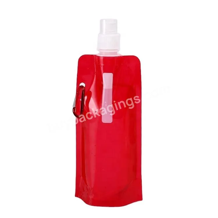 Wholesale Flat Bpa Free 500ml Clear Collapsible Custom Printed Plastic Kids Sport Foldable Water Bottle Of 16oz