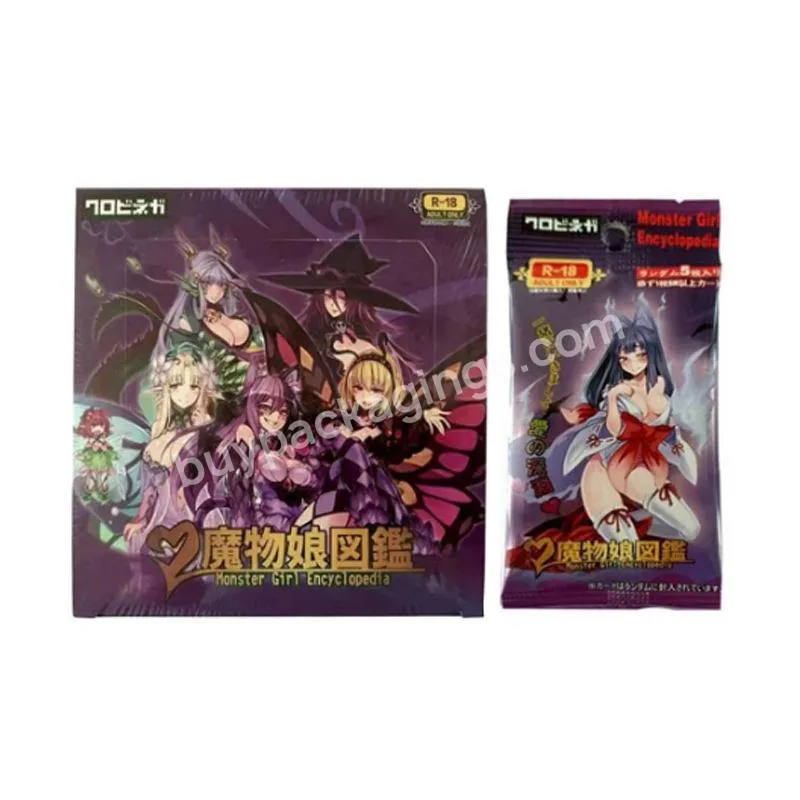 Wholesale Goddess Booster Anime Monster Girl Encyclopedia Collection Cards Box Children Playing Table Board Games Anime Toy Gift