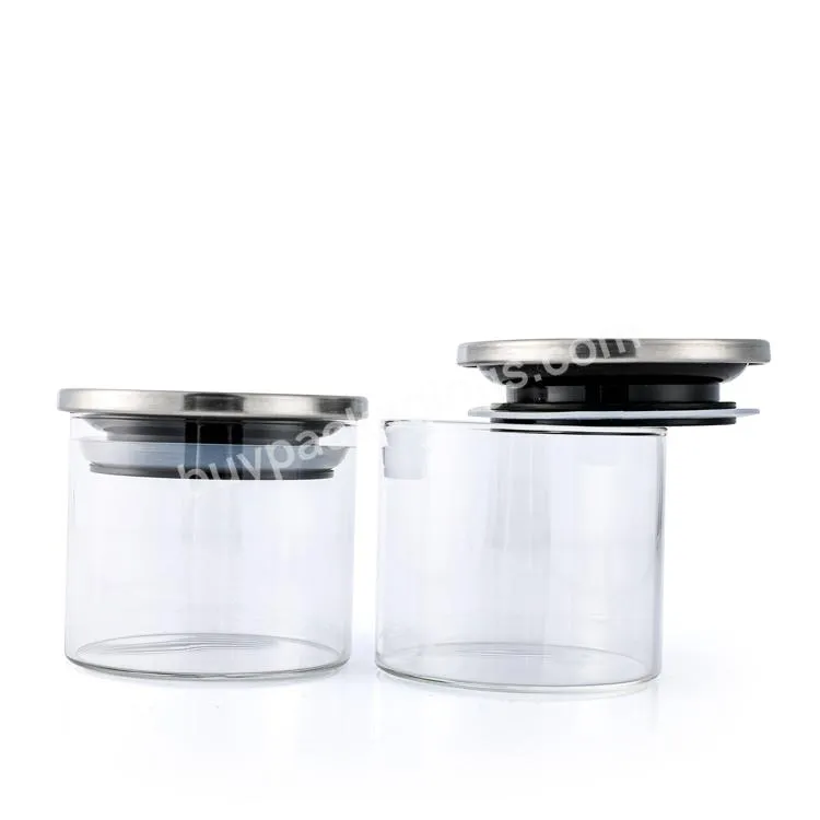 Wholesale High Quality Air Tight Empty Container 4 Oz Clear Wide Mouth Glass Candle Jars With Metal Lids