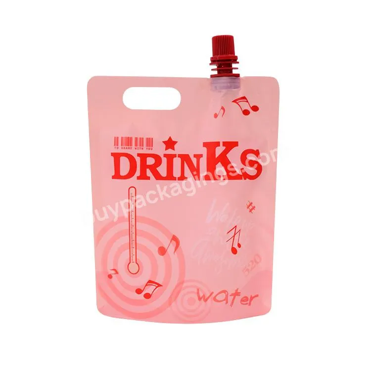 Wholesale High Quality Customize Stand Up Plastic Bags Drinks Spout Pouch