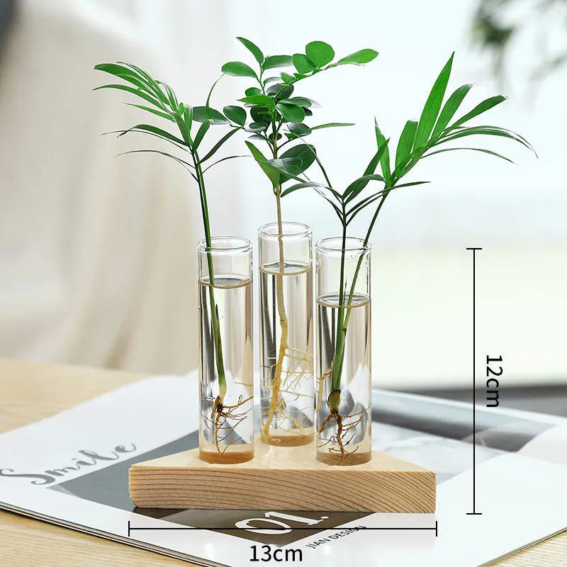 Wholesale Home Decorative Tall Shape Clear New Style Glass Cylinder Vase Glass Flower Vase