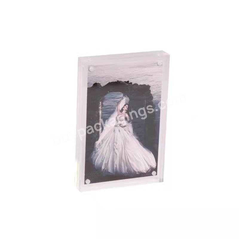 Wholesale Latest Handmade Plastic Double Sided Magnetic Acrylic Photo Frame