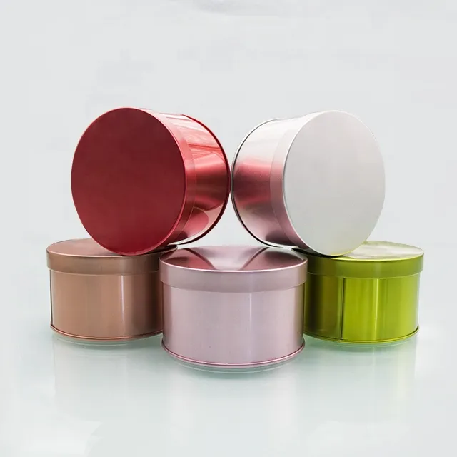 Wholesale Manufacturer Candy Gift Round Box Empty Tin Cylinder Box Food Packaging Canister