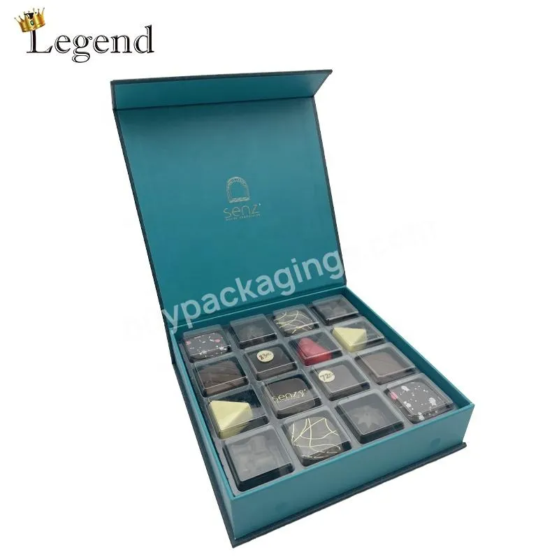 Wholesale New Luxury Logo Printing Gift Magnetic Packaging Boxes Plastic Tray Insert Custom Chocolate Box