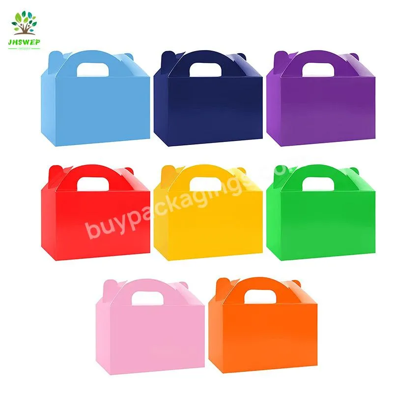 Wholesale Paperboard Paper Portable Cake Packing Boxes Handle Birthday Cake Bakery Box Product Packaging