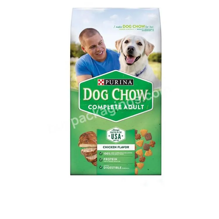 Wholesale Pedigree Dog Pet Food Eco Friendly Kraft Paper Biodegradable Plastic Opp Packaging Printed Bag