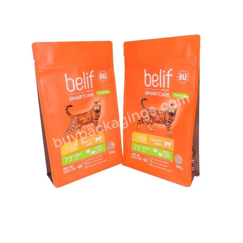 Wholesale Plastic Zipper Mylar Gold Aluminum Foil Pet Cat Dog Food Sealing Packaging Bags