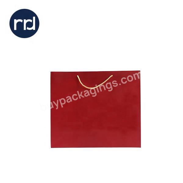 Wholesale Price Customized Red Holiday Christmas Paper Gift Bag with Handles