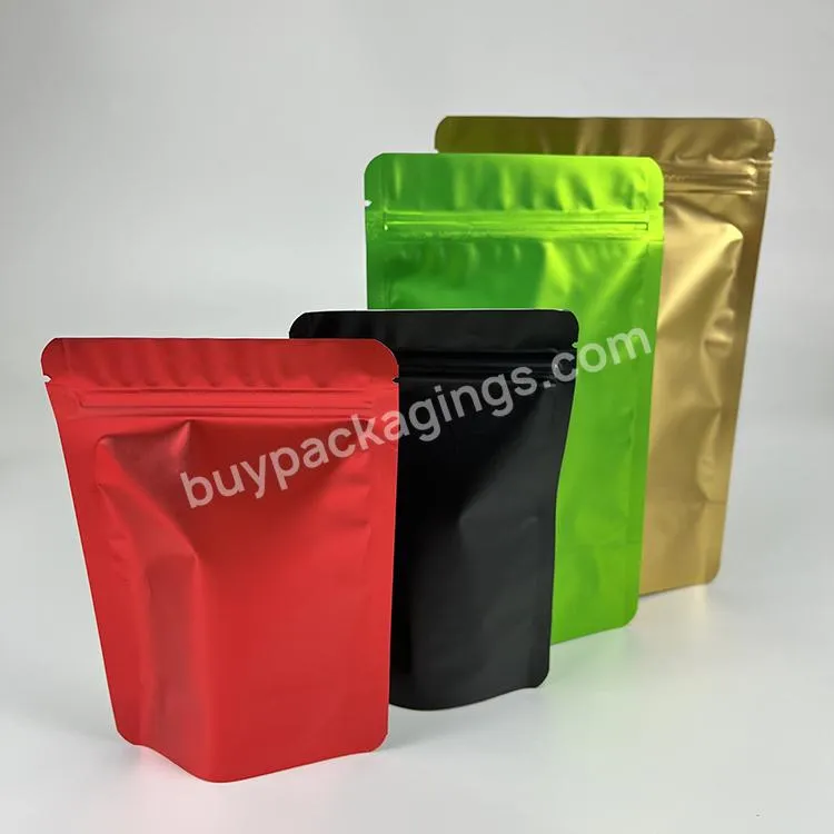 Wholesale Price Plain Stand Up Laminated Food Aluminum Foil Tea Pouch Bag Packaging With Zipper