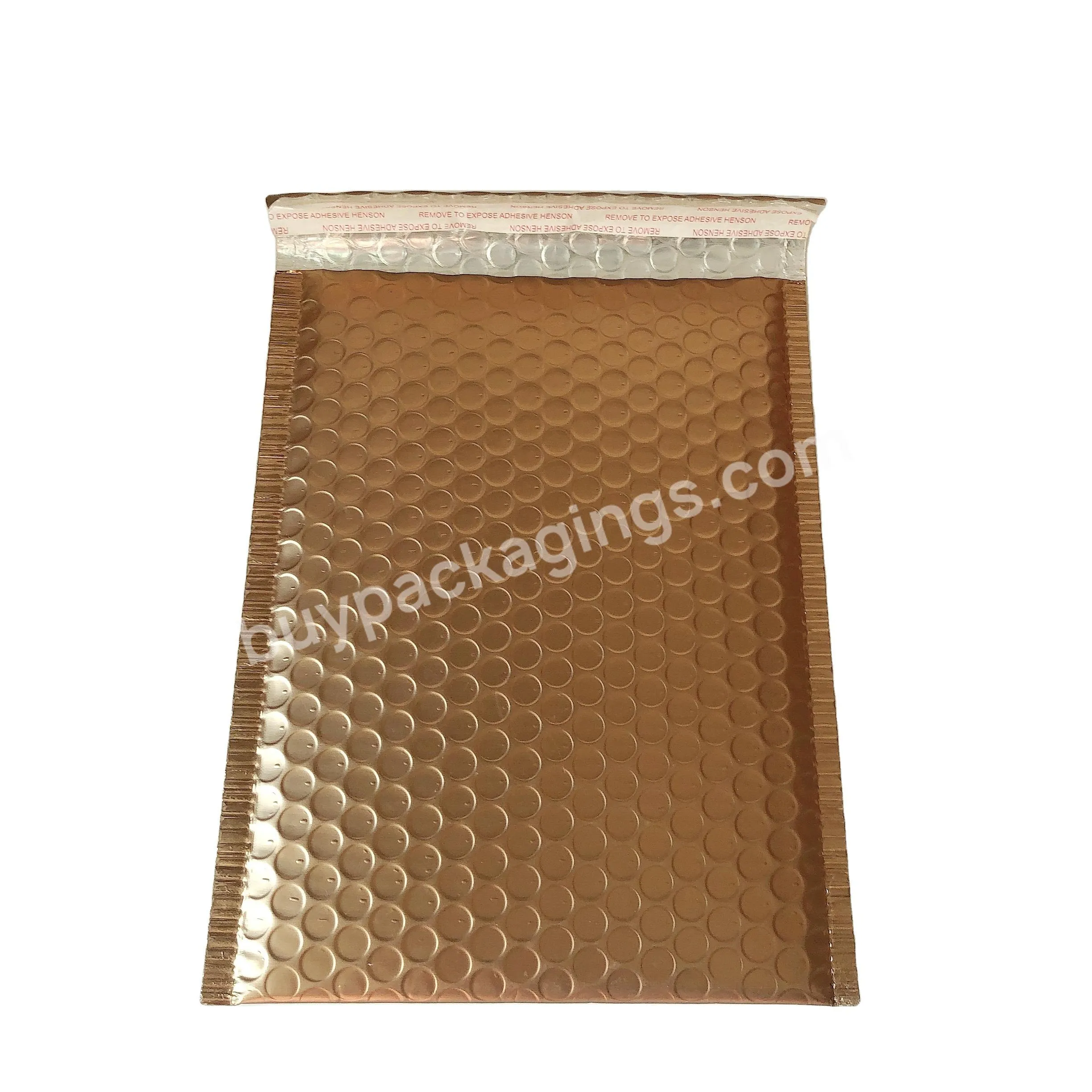 Wholesale Price Small Metallic Bubble Mailer Custom Poly Gold Mailing Bags Envelope Shipping Package Packaging For Gift Jewelry