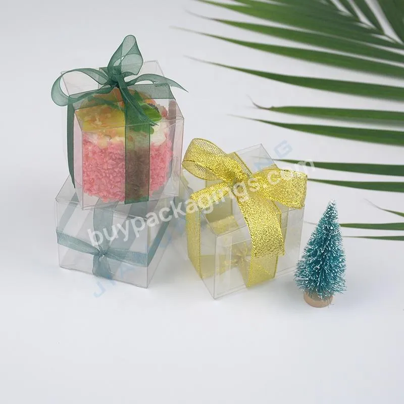 Wholesale Recyclable Small Transparent Plastic Christmas Candy Gift Packaging Box