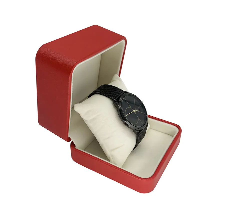 Wholesale red Pu leather watch box