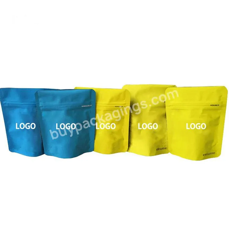 Wholesale Resealable Child Proof Smell Proof Custom Printed Zipper 3.5 Mylar Bag