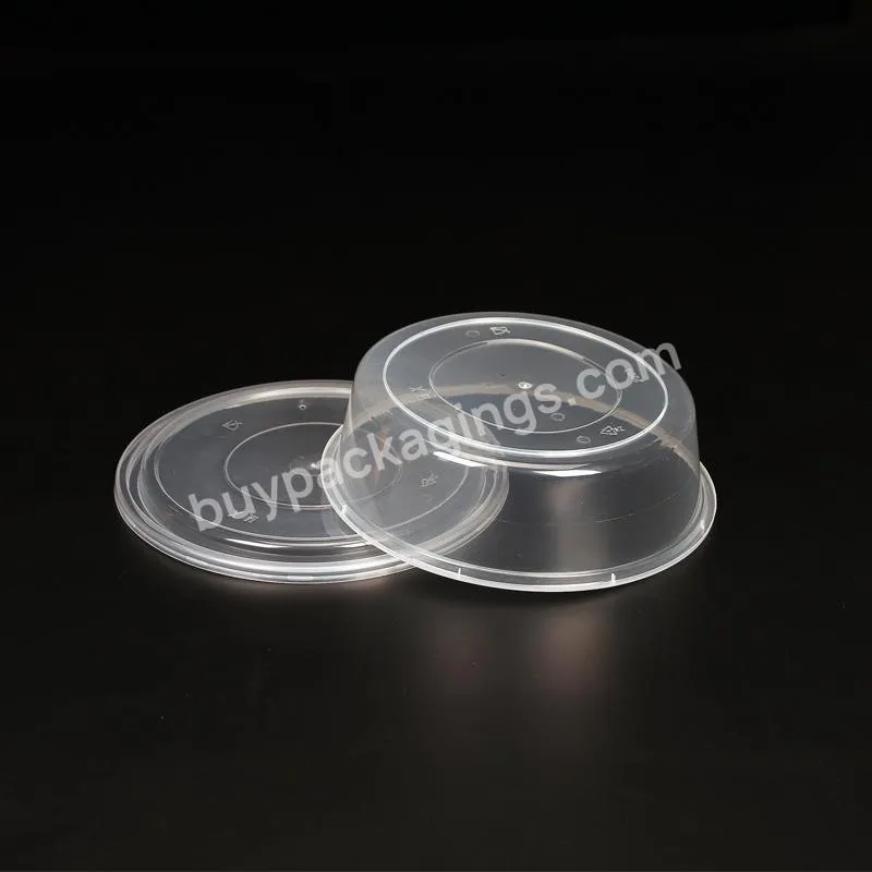 Wholesale Restaurant Custom Disposable Plastic Lunch Box Round Takeaway Packaging Box