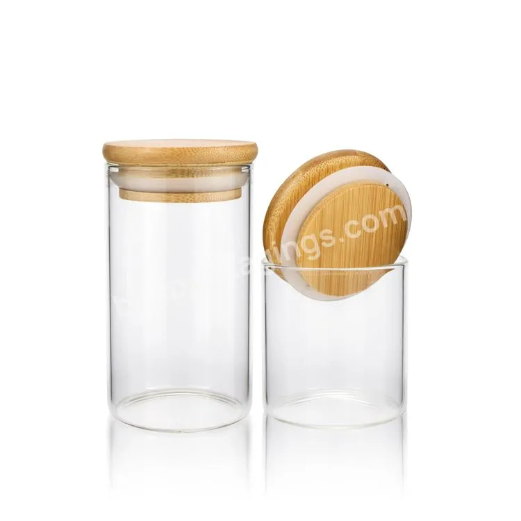 Wholesale Spice 150 200ml Cookies Candy Tea Jar Clear Glass Food Storage Jar Bamboo Food Containers Kitchen Storage Bottles Jars - Buy Storage Bottles Jars Kitchen,Bamboo Food Containers,Cookies Storage Jar.