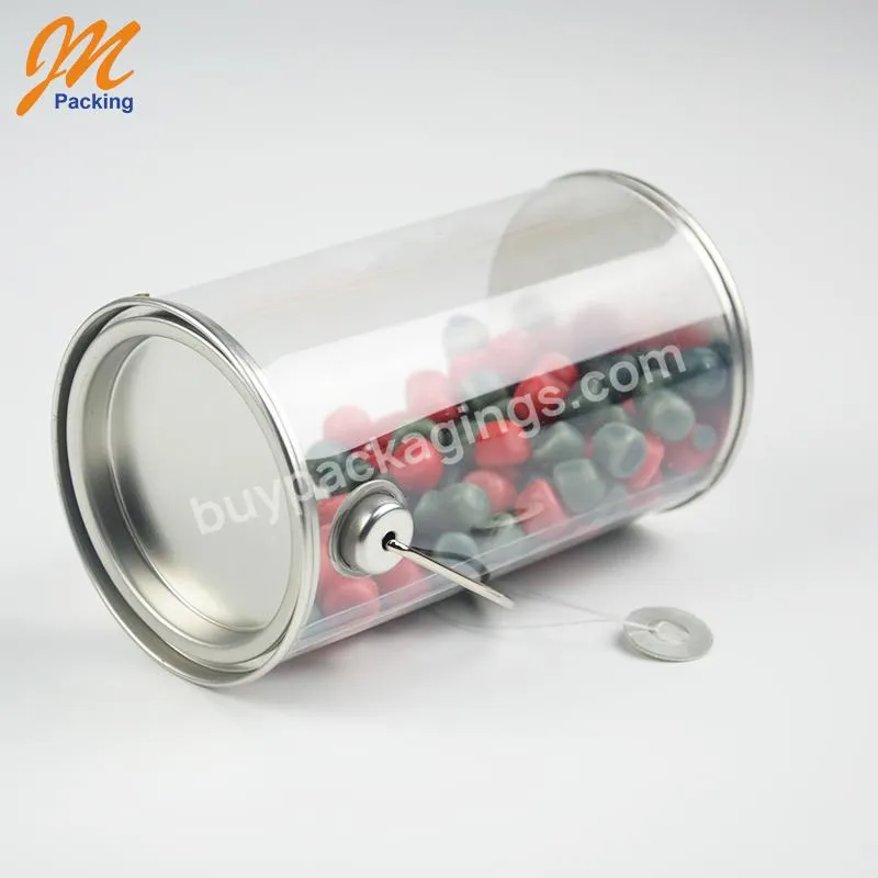 Wholesale Waterproof Clear Plastic Cylinder With Menta Llids And Handle