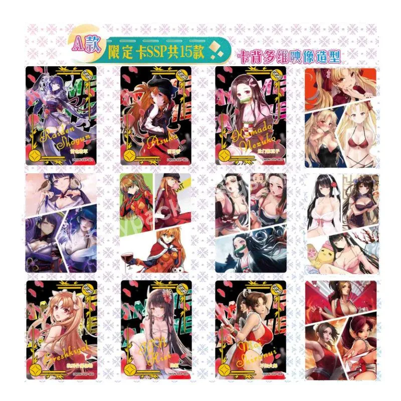 Wholesales Anime Beauties A Goddess Story Collection Cards Sexy Swimsuit Tcg Pr Girls Bikini Goodliness Table Playing Game Boa